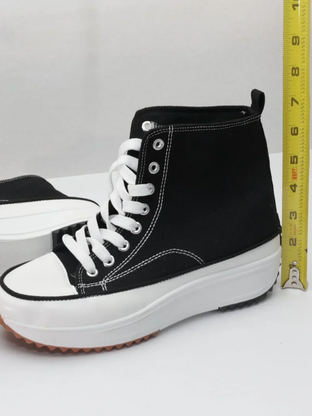 Mudd Gym Platform Lace up wedge sneakers BLACK Women's junior 10